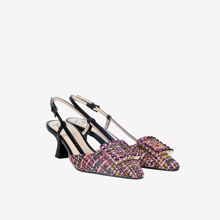 Roberto Festa slingback in pave multicolor e accessorio strass stefy Negozi Online