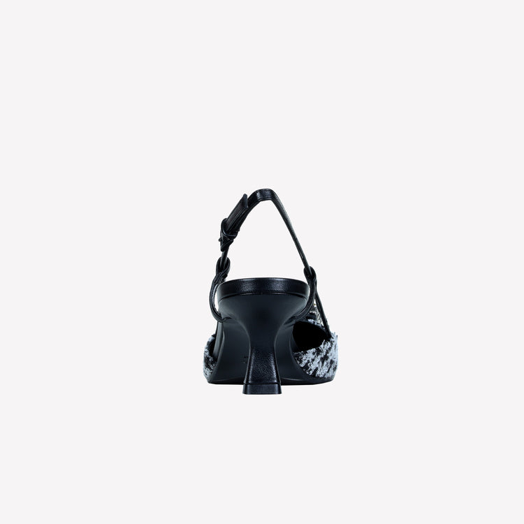 Roberto Festa slingback in poule nero e accessorio strass stefy Acquista Ora
