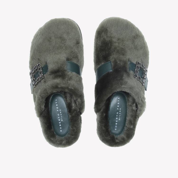 Roberto Festa MULES IN MONTONE BOSCO CON FIBBIA CRISTALLI MARCUS Fino Al -60%