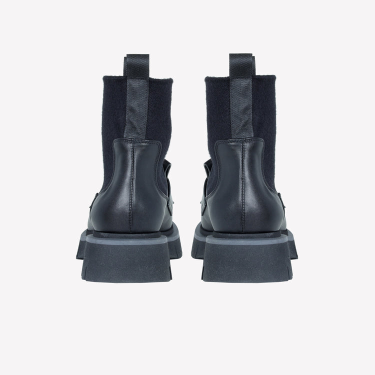 Roberto Festa ANKLE BOOT IN VITELLO CON ELASTICO IN LANA E FRANGIA IN PELLE PAULA Economico