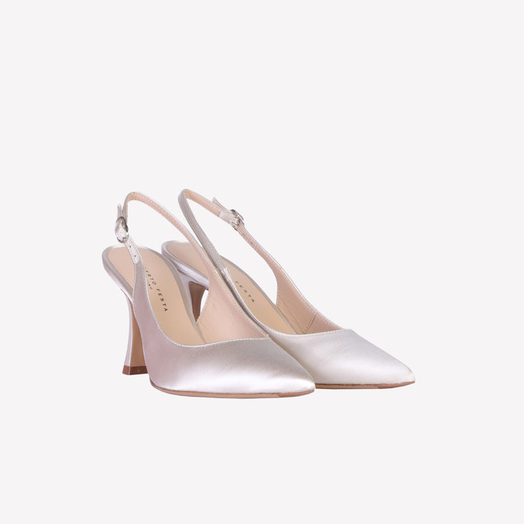 Roberto Festa SLINGBACK IN RASO PERLA LAVINIA In Saldo