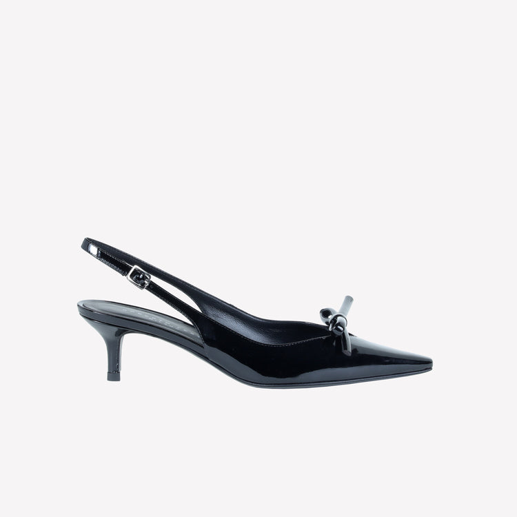 Roberto Festa SLINGBACK IN VERNICE NERA CON FIOCCHETTO SENYA Pezzi Unici