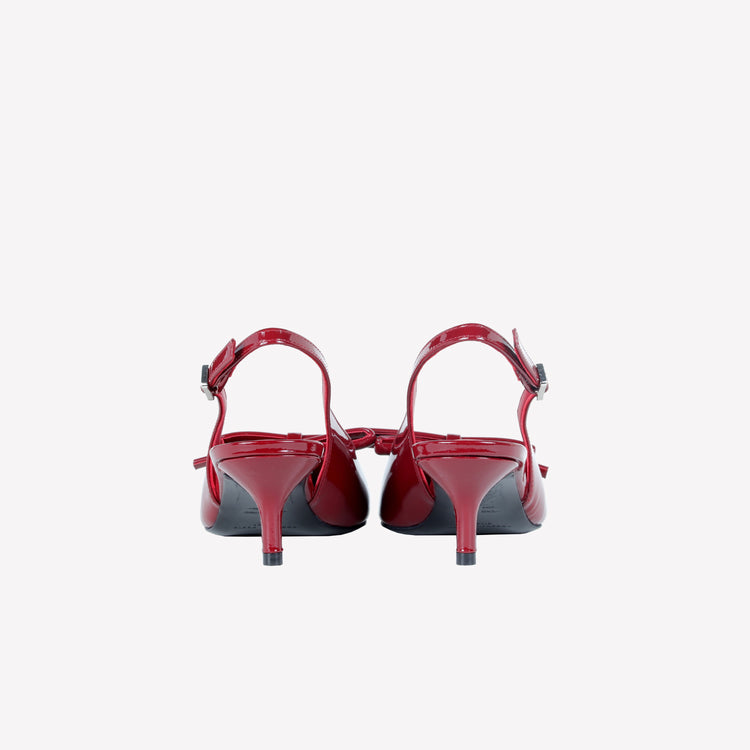 Roberto Festa SLINGBACK IN VERNICE ROSSA CON FIOCCHETTO SENYA Soddisfazione Garantita