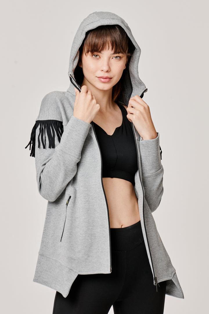 Sàpopa Kiwi Grey Fringe Sweatshirt I Più Venduti