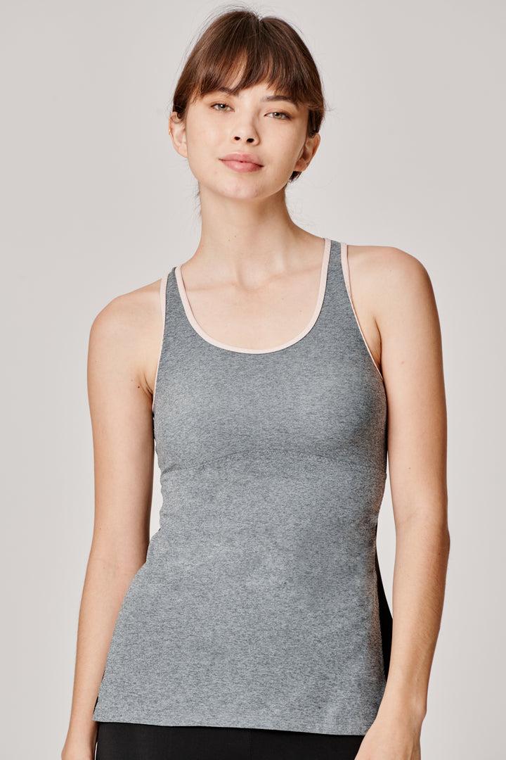 Sàpopa Classico Grey-Pink Tank Top Spedizione Gratuita