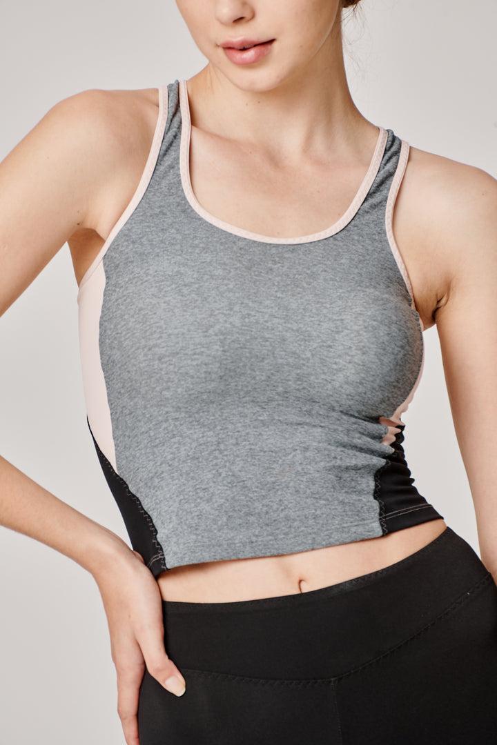 Sàpopa Classy Grey-Pink Crop Top Novità