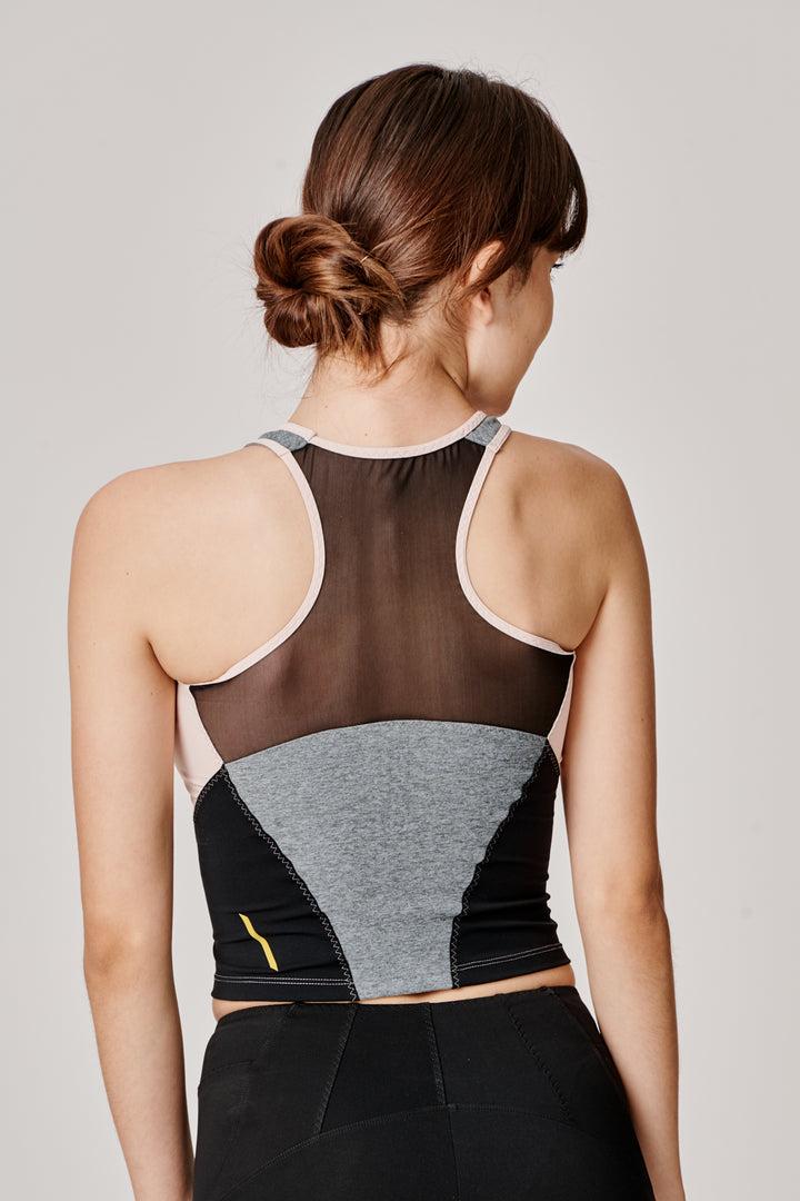 Sàpopa Classy Grey-Pink Crop Top Sottocosto
