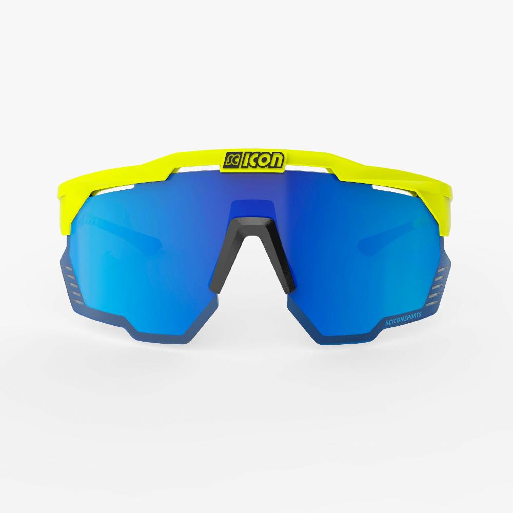 Scicon Aeroshade Kunken Occhiali Ciclismo Giallo Fluo/Blu Negozi Online
