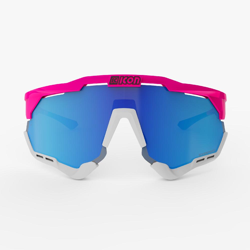 Scicon Aeroshade XL Occhiali Ciclismo Rosa Fluo/Blu Convenienza