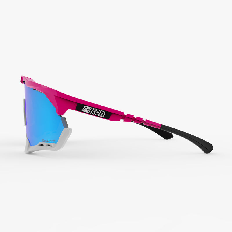 Scicon Aeroshade XL Occhiali Ciclismo Rosa Fluo/Blu Convenienza