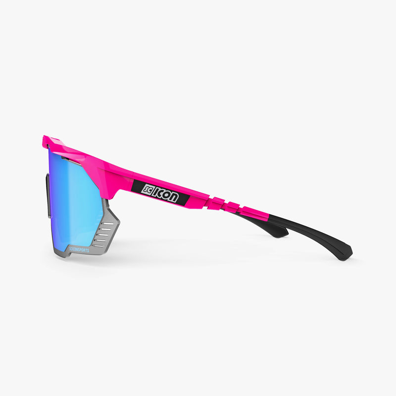 Scicon Aeroshade Kunken Occhiali Ciclismo Rosa Fluo/Blu Novità