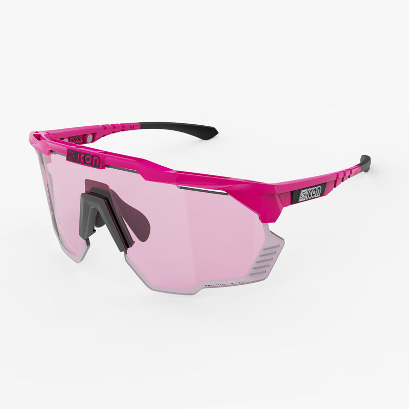 Scicon Aeroshade Kunken Occhiali Ciclismo Rosa Fluo/Blu Novità
