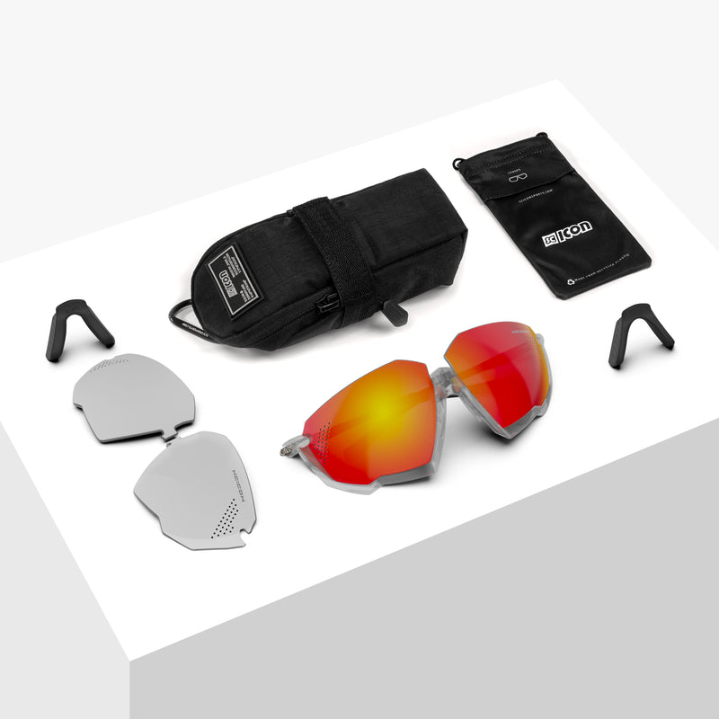 Scicon Aerojet Occhiali Ciclismo Cristallo/Rosso Outlet