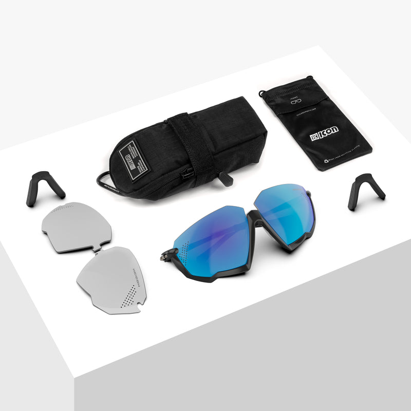 Scicon Aerojet Occhiali Ciclismo Nero/Blu Sottocosto