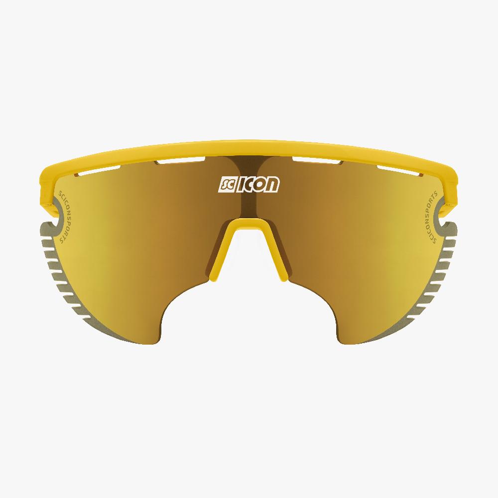 Scicon Occhiali Sportivi Aerowing Lamon Gialla/Lente Bronzo Specchiata Nuova