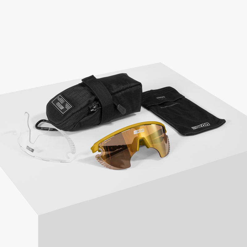 Scicon Occhiali Sportivi Aerowing Lamon Gialla/Lente Bronzo Specchiata Nuova