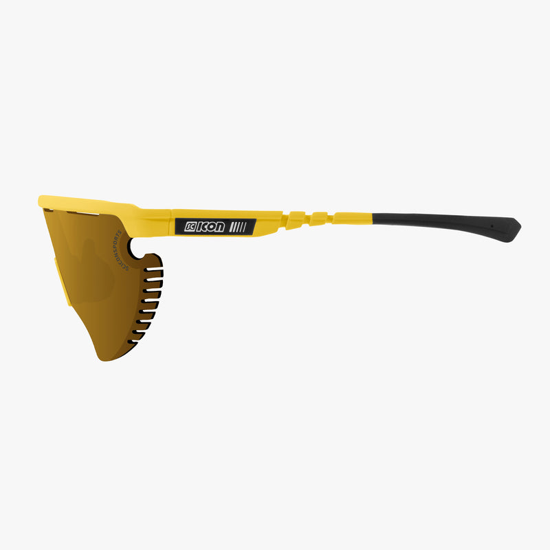 Scicon Occhiali Sportivi Aerowing Lamon Gialla/Lente Bronzo Specchiata Nuova