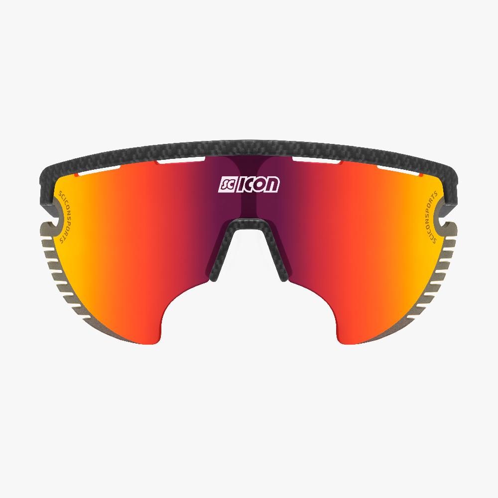 Scicon Occhiali Aerowing Lamon Carbon/Lente Rossa Specchiata Italia