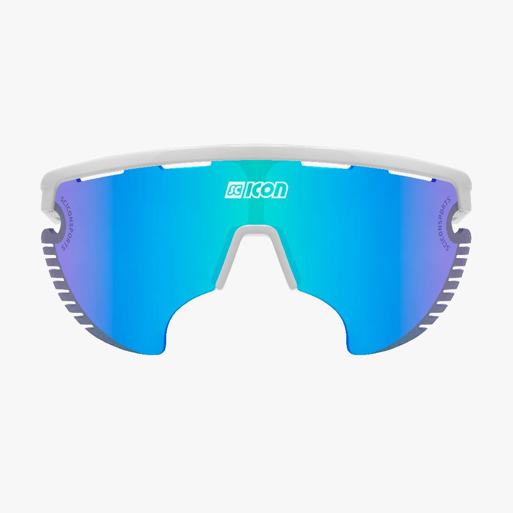 Scicon Occhiali Sportivi Aerowing Lamon Montatura Bianca/Lente Blu 2025