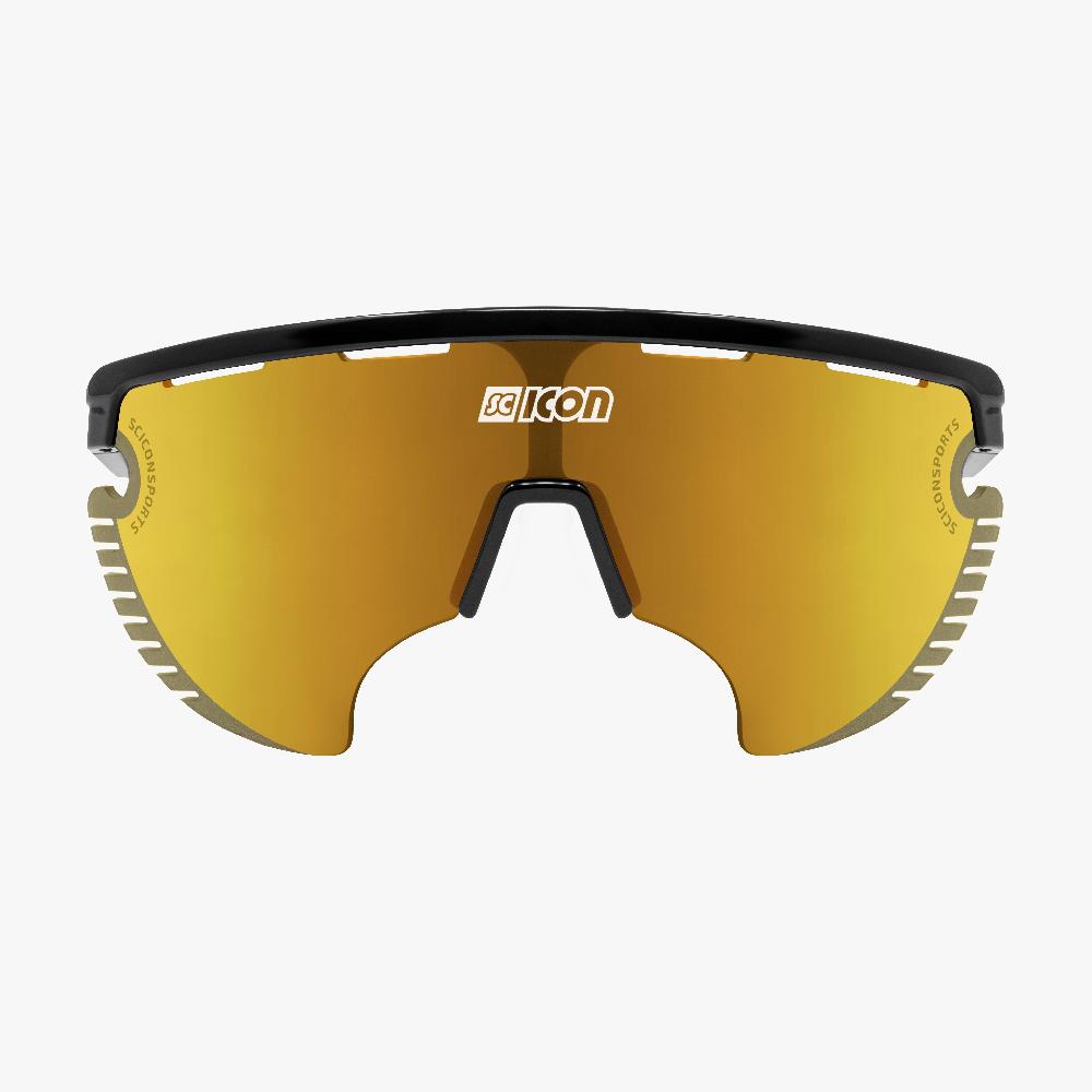 Scicon Occhiali Sportivi Aerowing Lamon Nera/Lente Bronzo Specchiata Moda