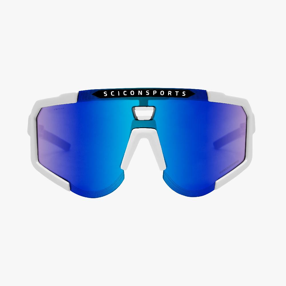 Scicon Occhiali Sportivi Aeroscope Bianco/Blu Italia