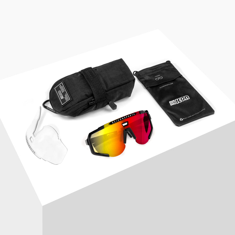 Scicon Occhiali Sportivi Aeroscope Nero/Rosso 2025
