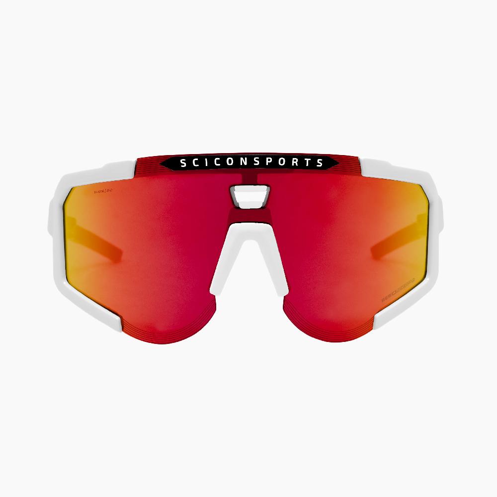 Scicon Occhiali Sportivi Aeroscope Bianco/Rosso Nuovo