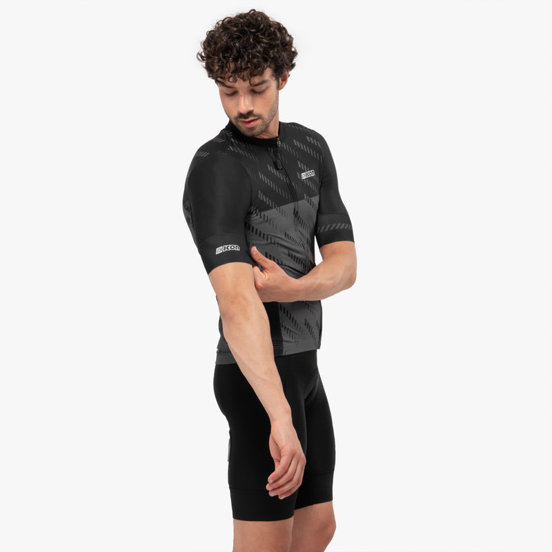 Scicon Maglia Ciclismo X-Over Reflex Nera/Antracite Enormi sconti