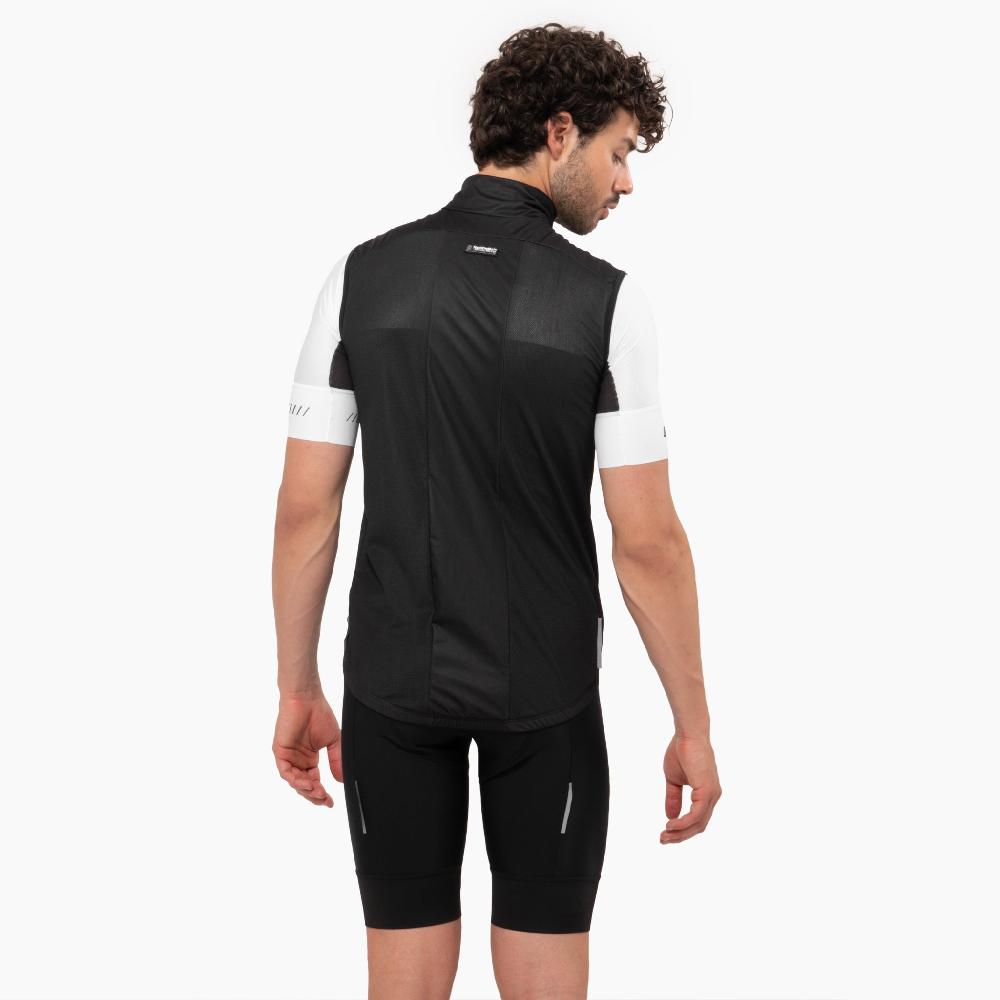 Scicon Gilet Antivento Ciclismo Nero Nuovo