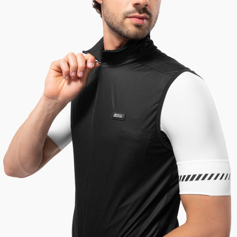 Scicon Gilet Antivento Ciclismo Nero Nuovo