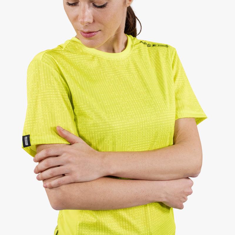 Scicon T-shirt Tecnica X-Over Gialla Fluorescente Qualità
