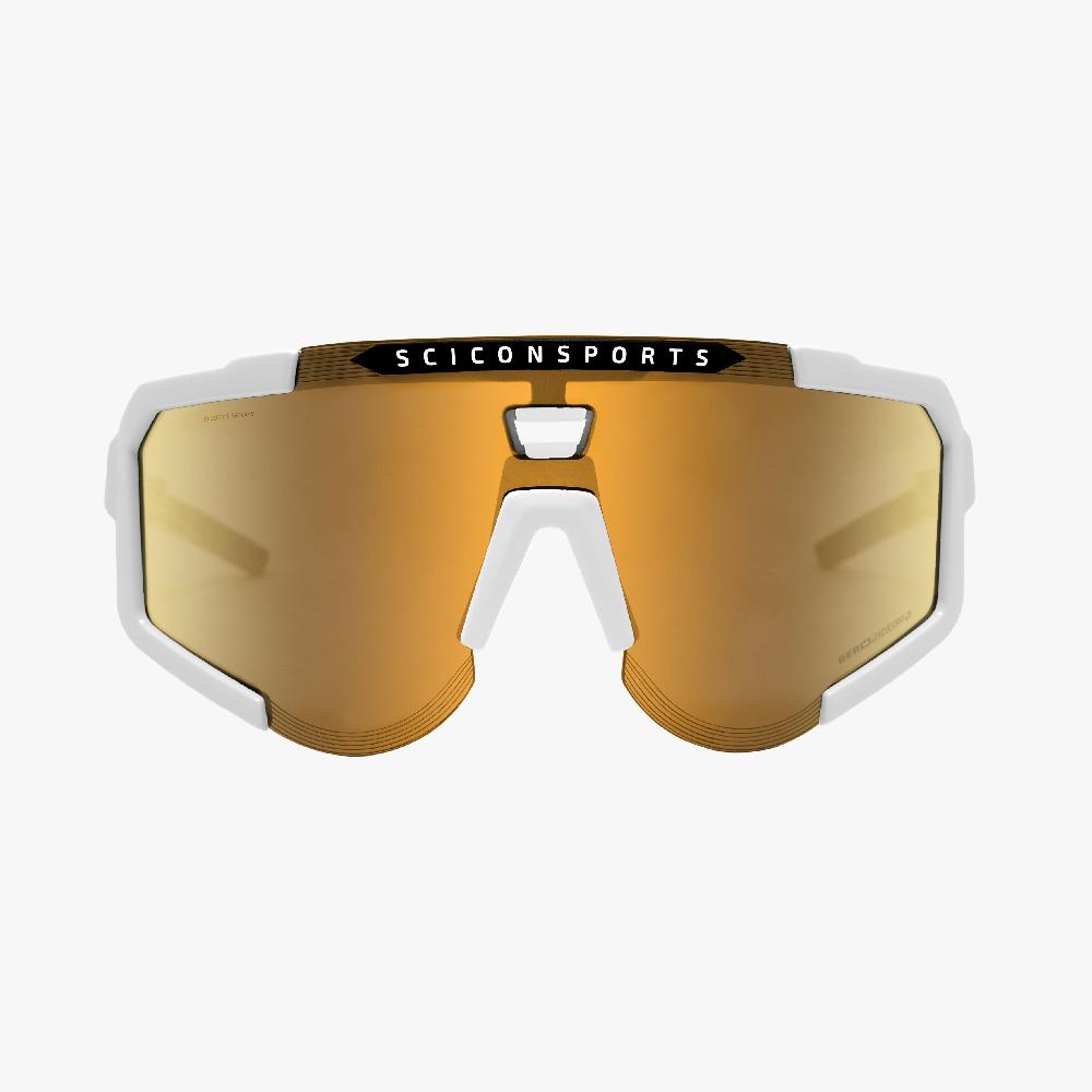 Scicon Occhiali Sportivi Aeroscope Bianco/Bronzo Spedizione Gratuita