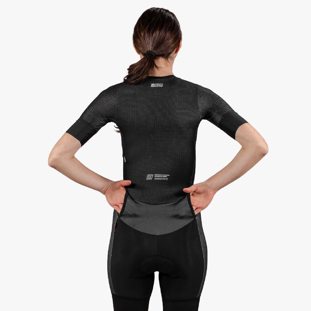 Scicon Body da Triathlon maniche corte donna Nero Smaltimento dello stoccaggio