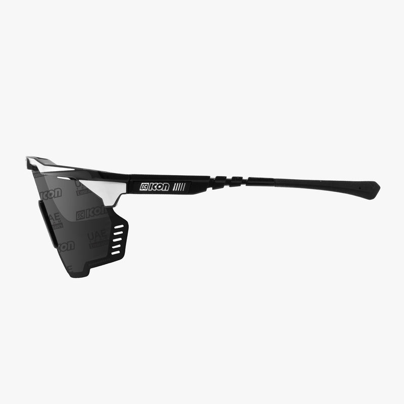 Scicon Occhiali Sportivi Aeroshade Kunken Neri/Lenti Argento Sostegno trimestrale