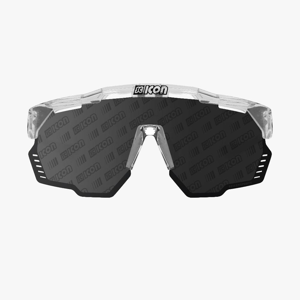 Scicon Occhiali Sportivi Aeroshade Kunken Cristallo/Lenti Argento Solo un giorno rimasto