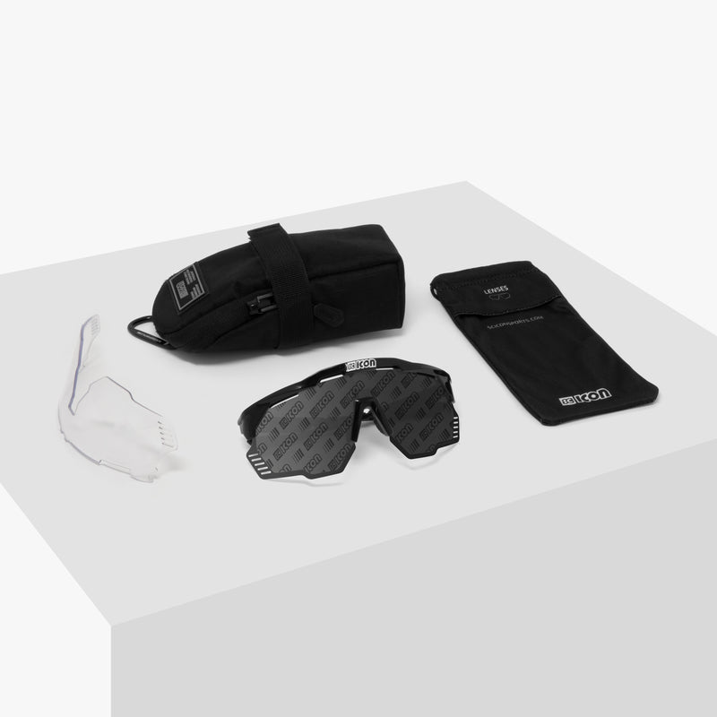 Scicon Occhiali Sportivi Aeroshade Kunken Cristallo/Lenti Argento Solo un giorno rimasto