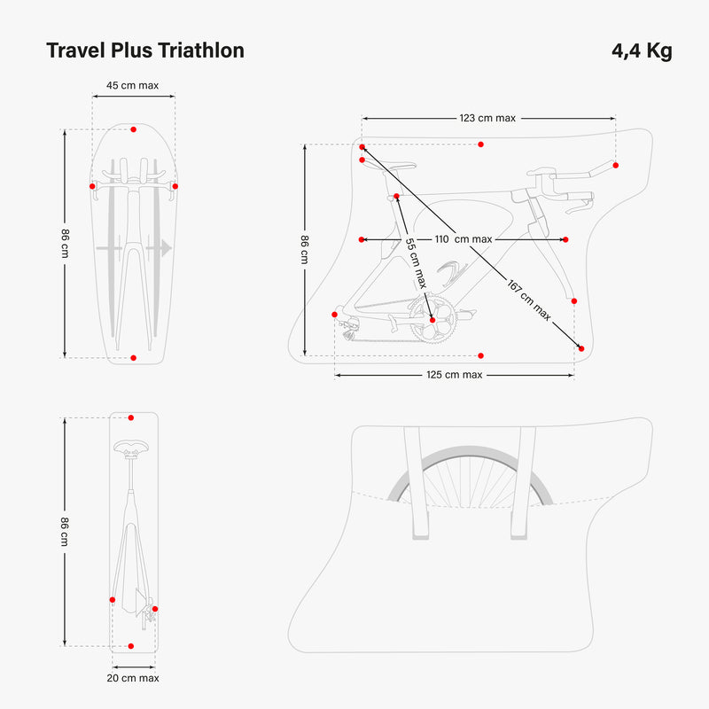 Scicon Sacca Porta Bici Travel Plus Triathlon Nera Duty-free