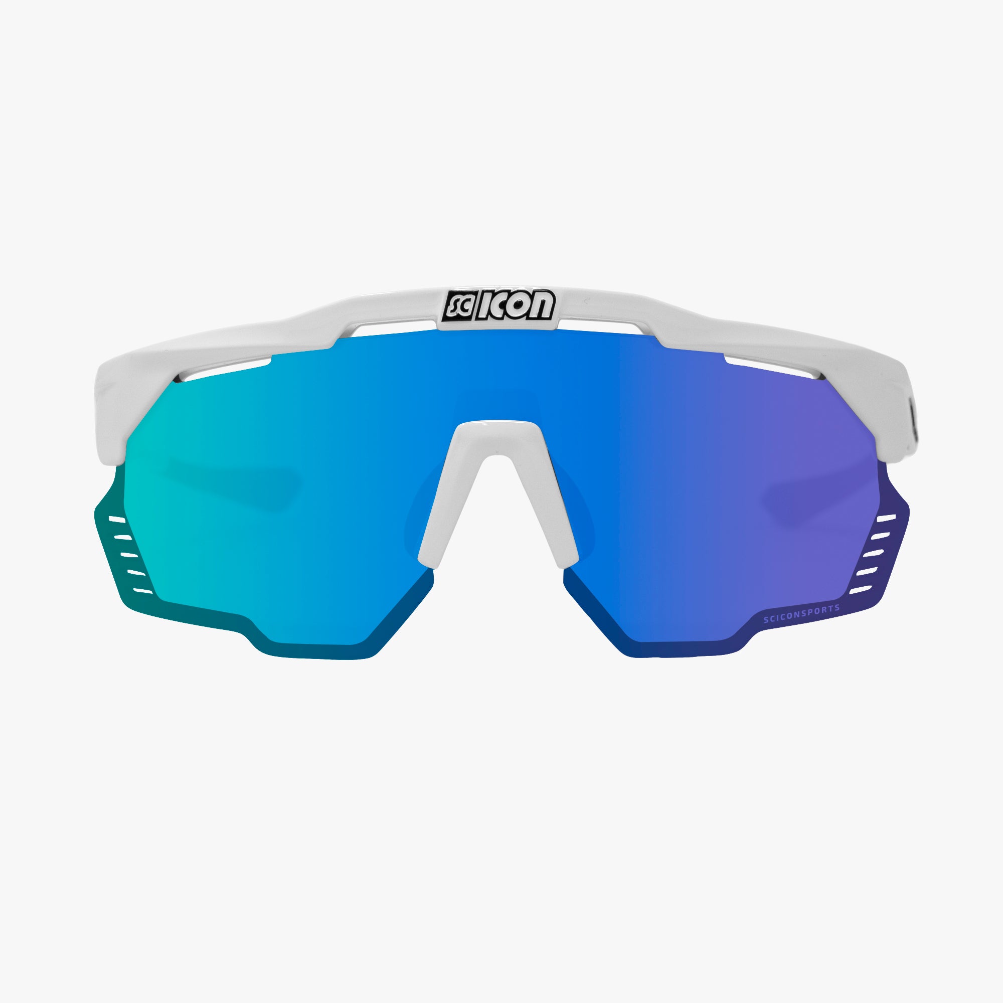 Scicon Aeroshade Kunken Occhiali Ciclismo Bianco/Blu Promozione