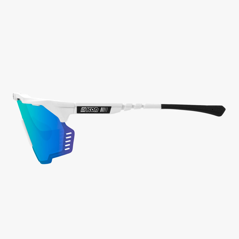 Scicon Aeroshade Kunken Occhiali Ciclismo Bianco/Blu Promozione
