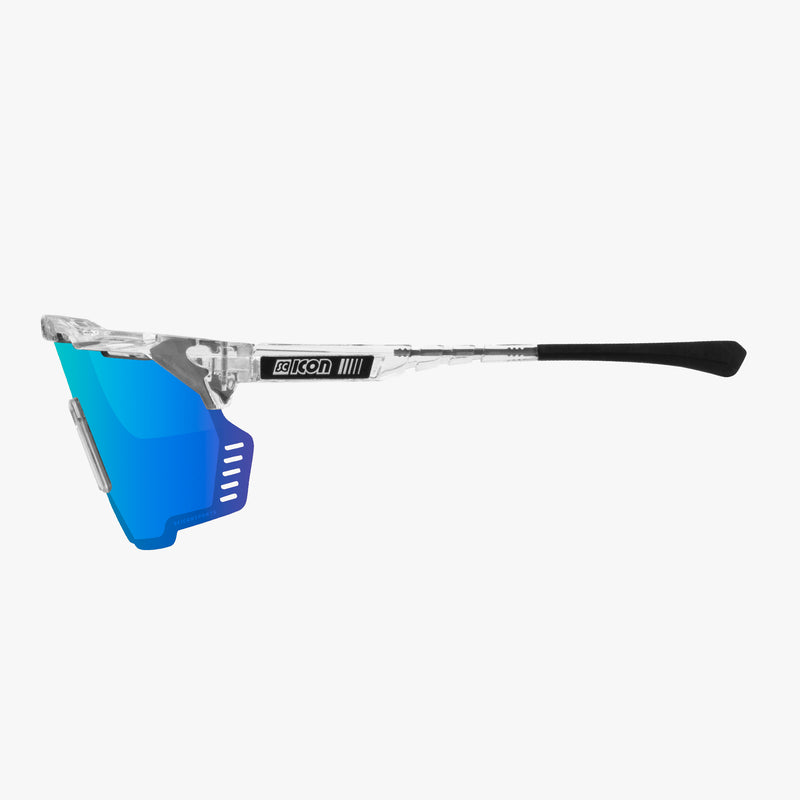 Scicon Aeroshade Kunken Occhiali Ciclismo Cristallo/Blu Spedizione Gratuita