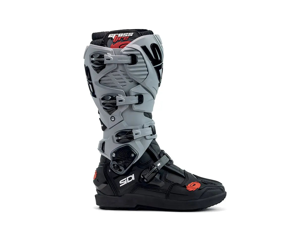 Sidi CROSSFIRE 3 SRS - black - ash / Regular / 47 Saldi Di Fabbrica