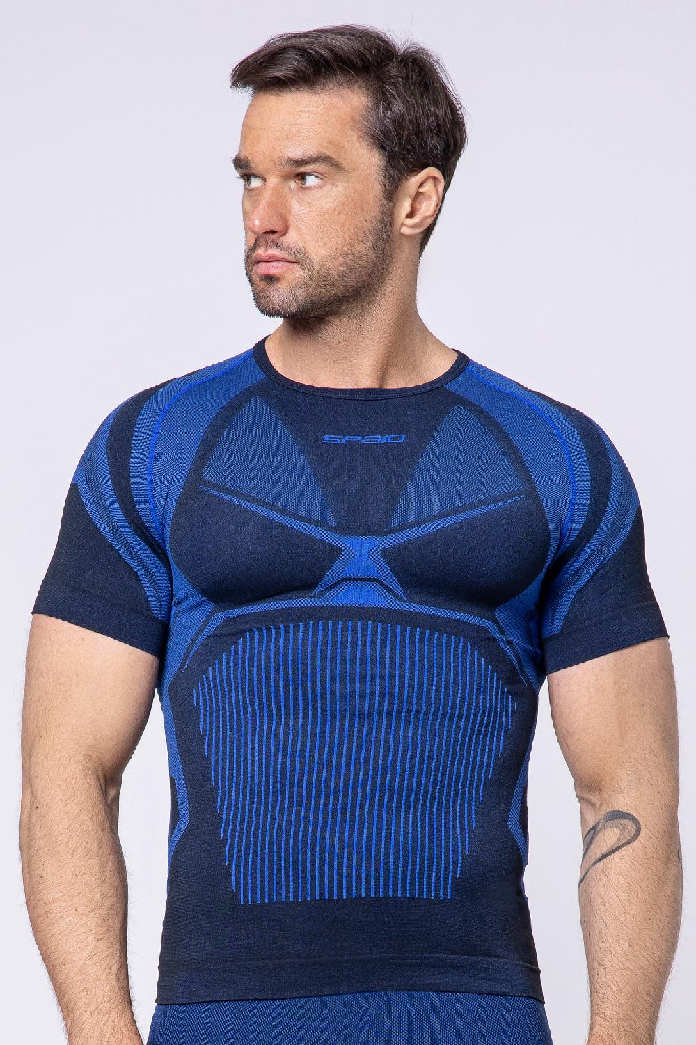 Spaio SPAIO MAGLIA M/C "CONFIDENCE" NERO/ROYAL BLUE Consegna Veloce