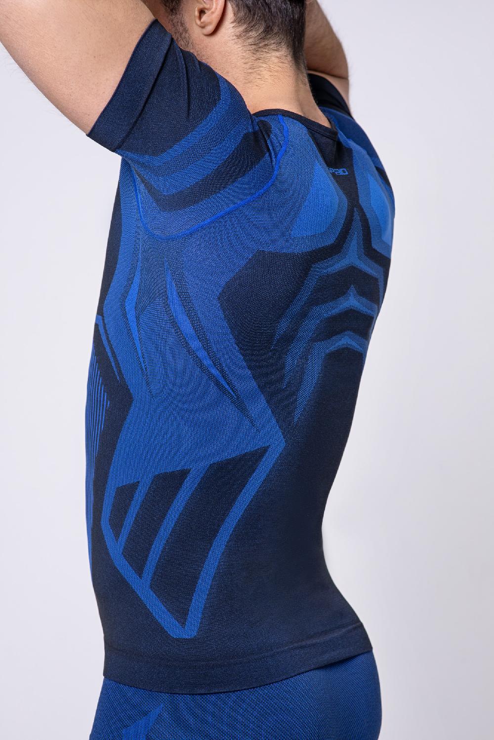 Spaio SPAIO MAGLIA M/C "CONFIDENCE" NERO/ROYAL BLUE Consegna Veloce