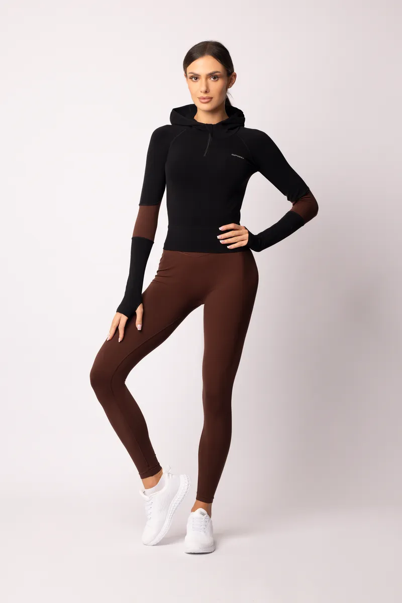 Spaio SPAIO FELPA ADAPT – DOUBLE COLOUR COFFEE/BLACK Shopping Online