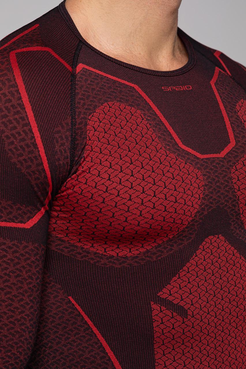Spaio SPAIO MAGLIETTA TERMOATTIVA "ADRENALINE" UOMO NERO/ROSSO In Saldo