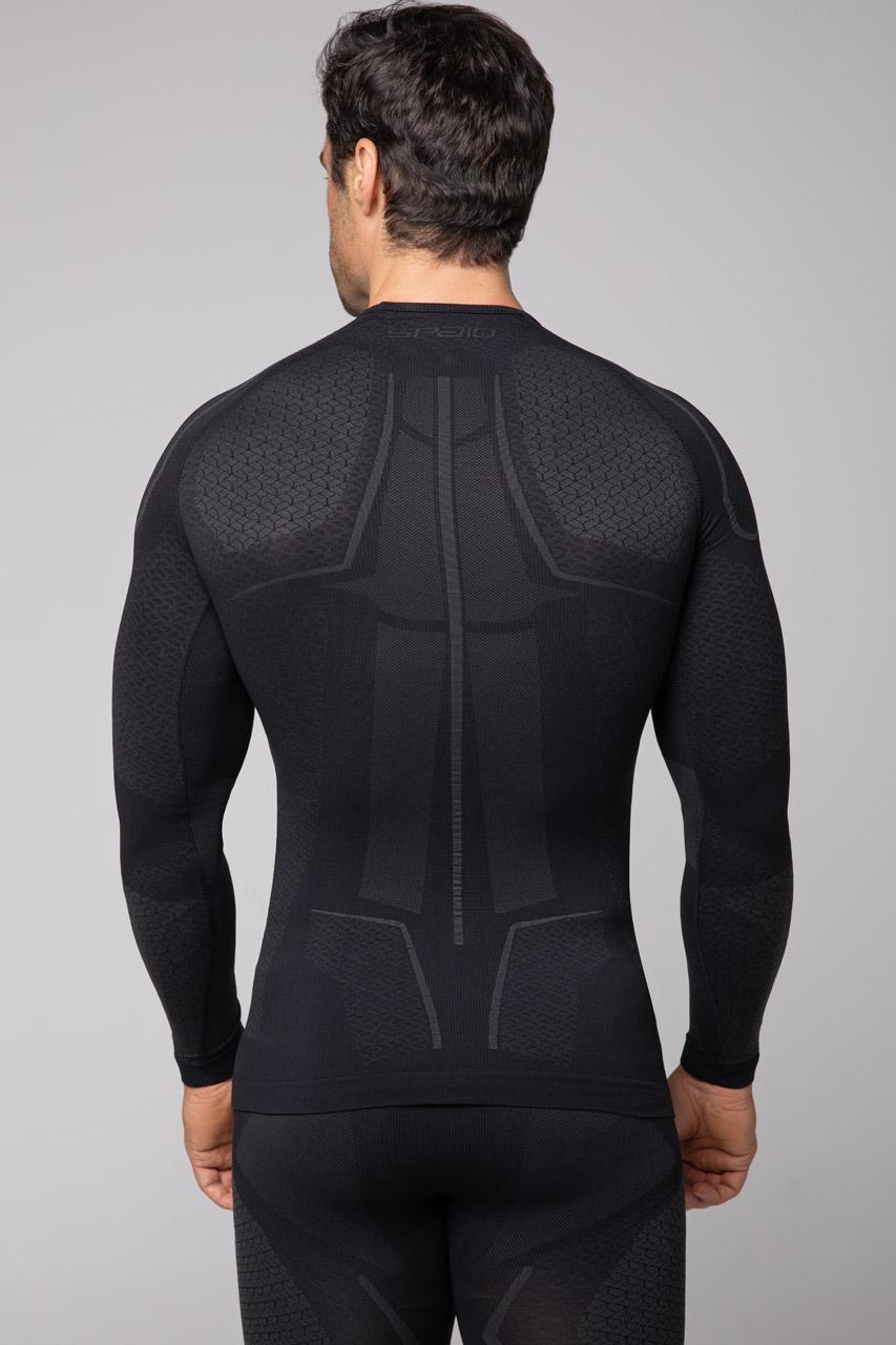 Spaio SPAIO MAGLIETTA TERMOATTIVA "ADRENALINE" UOMO NERO/GRIGIO Nuova