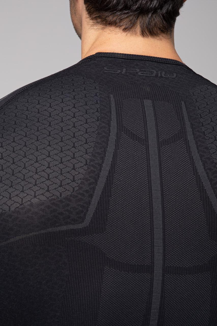 Spaio SPAIO MAGLIETTA TERMOATTIVA "ADRENALINE" UOMO NERO/GRIGIO Nuova