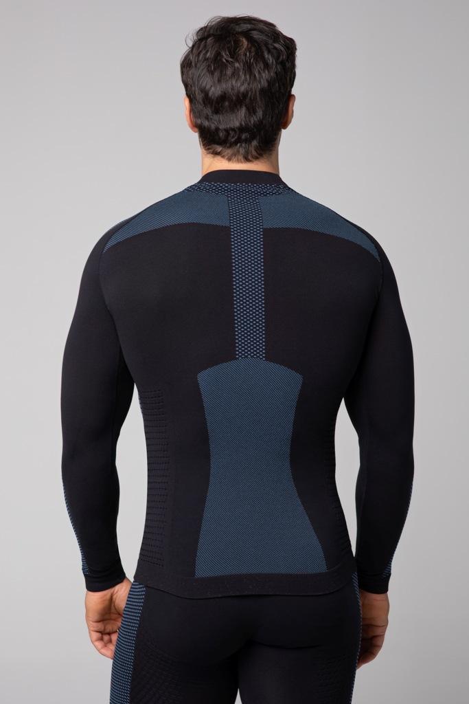 Spaio SPAIO MAGLIA M/L TERMOATTIVA "FIERCE" NERO/BLU Italy