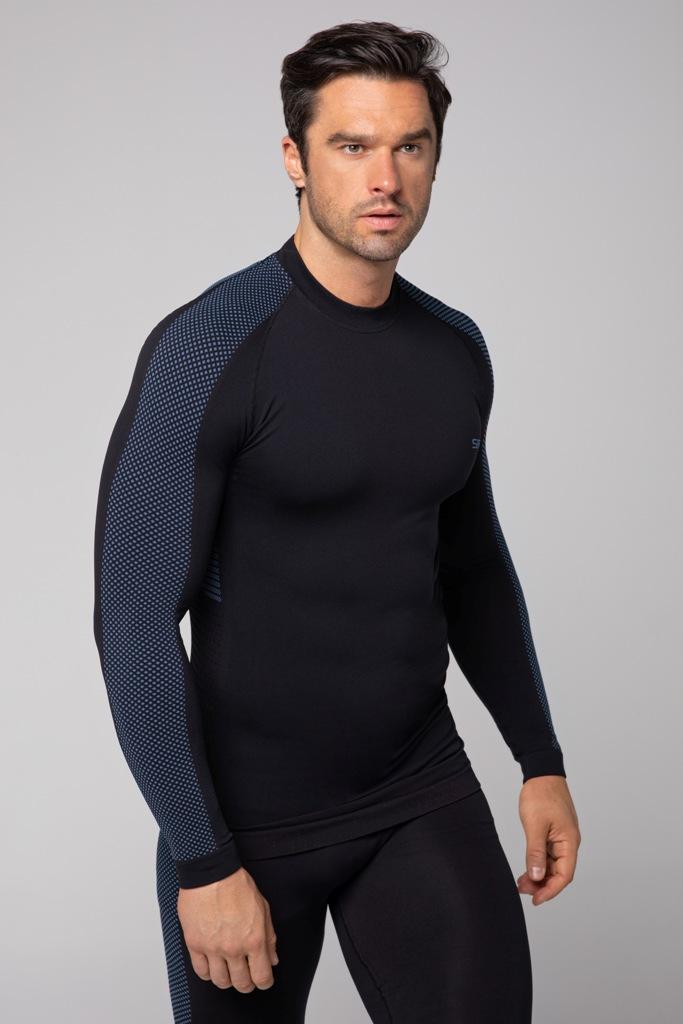 Spaio SPAIO MAGLIA M/L TERMOATTIVA "FIERCE" NERO/BLU Italy