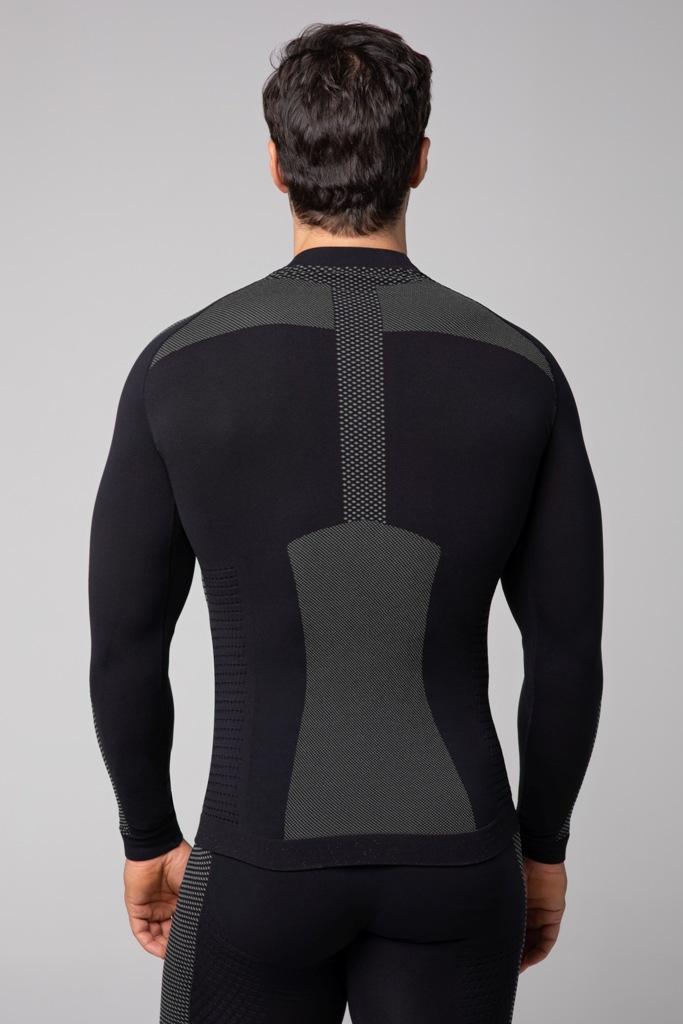 Spaio SPAIO MAGLIA M/L TERMOATTIVA "FIERCE" NERO/GRIGIO Italia